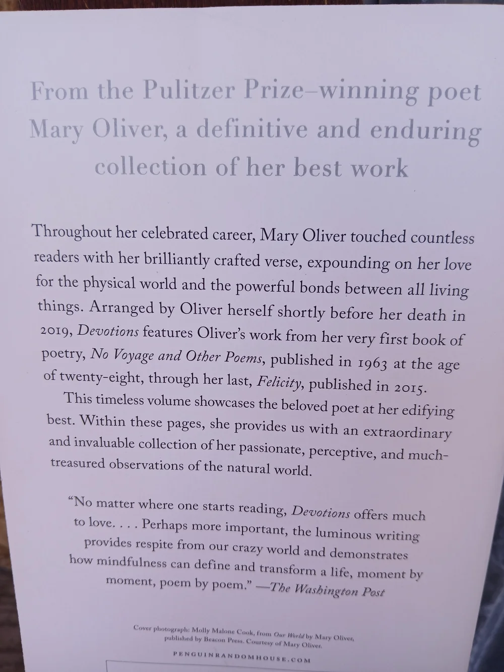 Mary Oliver Devotions Paperback Book - Picture 2 of 4